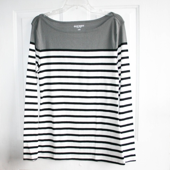Old Navy Tops - New! Old Navy Women's Boat Neck Striped Shirt Sz:L